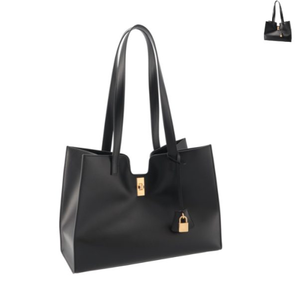 112583ezu Celine Tote Hippo 16 Saise Padlock Bag Black