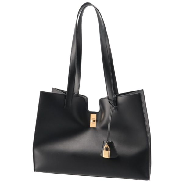 112583ezu 1 Celine Tote Hippo 16 Saise Padlock Bag Black