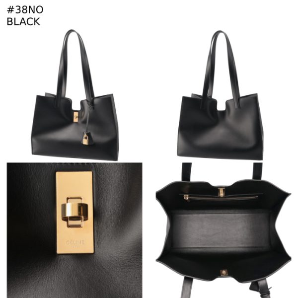 112583ezu 9 Celine Tote Hippo 16 Saise Padlock Bag Black