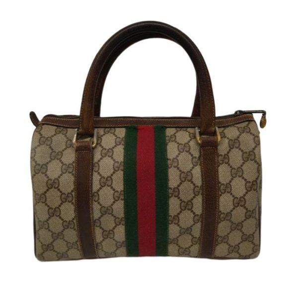 1128 5 2 Gucci Mini Boston Bag Sherry Line Vintage Brown