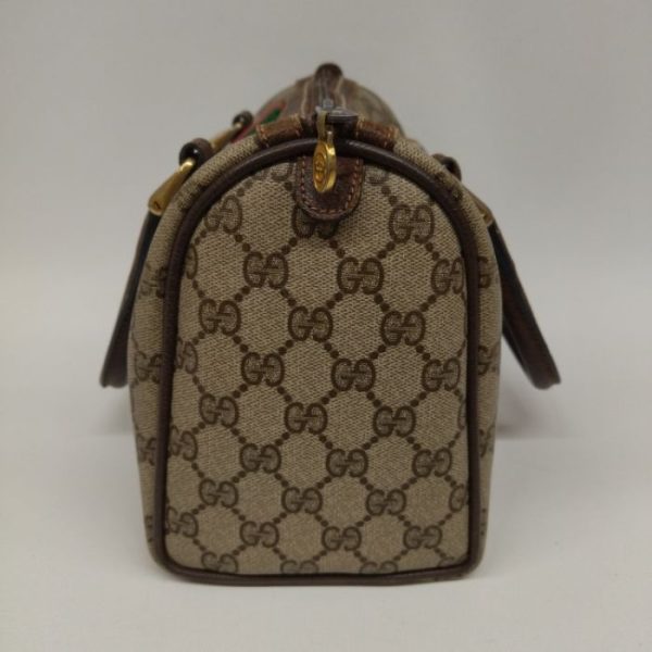 1128 5 5 Gucci Mini Boston Bag Sherry Line Vintage Brown