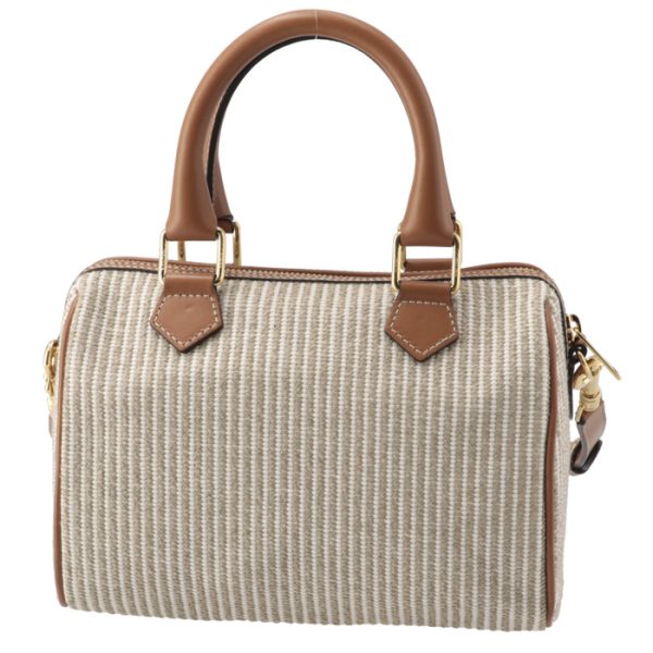 113772fea 2 Celine Small Triomphe Boston Bag Striped Biege