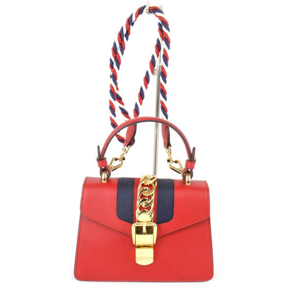 1146221203152t 1 Gucci Sylvie Leather Shoulder Bag Red