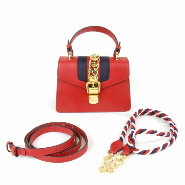 1146221203152t 10 Gucci Sylvie Leather Shoulder Bag Red