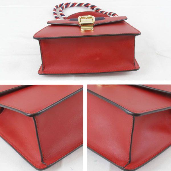 1146221203152t 4 Gucci Sylvie Leather Shoulder Bag Red