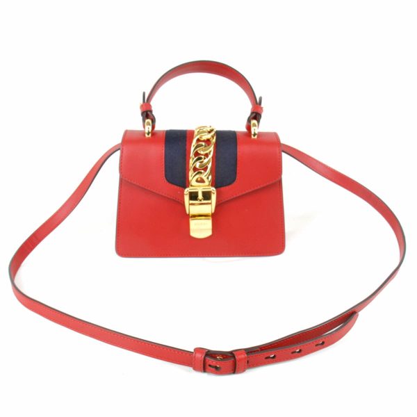 1146221203152t 9 Gucci Sylvie Leather Shoulder Bag Red