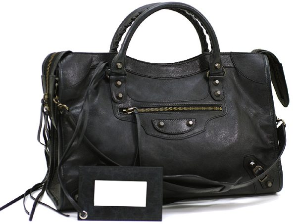 115748100001 Balenciaga The City Handbag Antracite Dark Gray