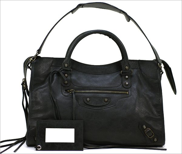 115748100002 Balenciaga The City Handbag Antracite Dark Gray