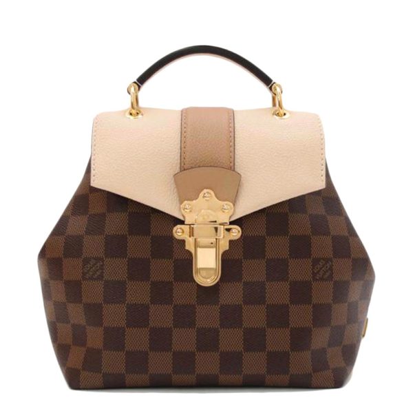 11790 1 Louis Vuitton Clapton Backpack Damier Ebene Brown