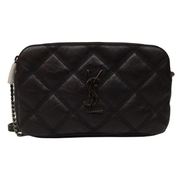 1202 3 1 Saint Laurent Paris Shoulder Bag Becky Pouch Black