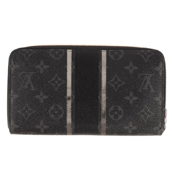 12030780 b Louis Vuitton Fragment Design Monogram Eclipse Flash Zippy Organizer Leather Black