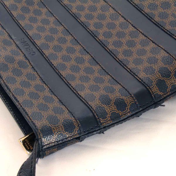 1205240207693t 9 Celine Shoulder Bag Leather Macadam Pattern Black