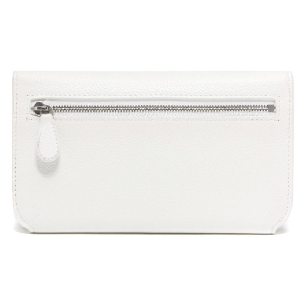 121207 643m2 Balenciaga Chain Wallet Long Wallet Shoulder Bag White