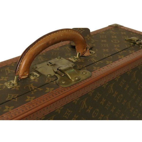 12160489 4 LOUIS VUITTON 60 Trunk Travel Suitcase Brown