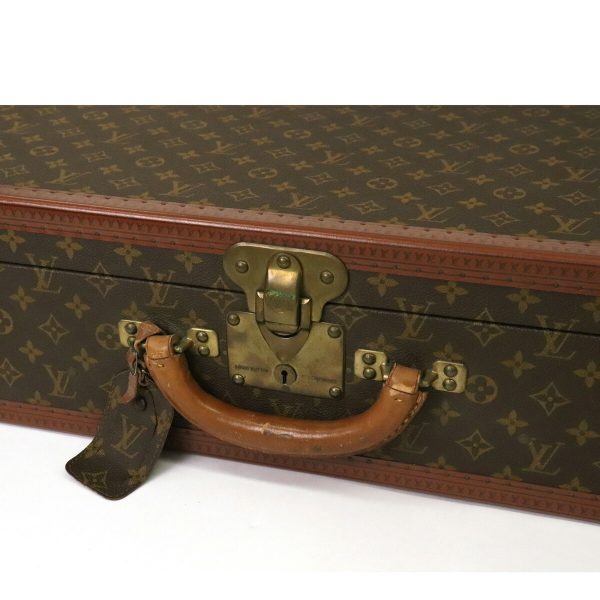 12160489 7 LOUIS VUITTON 60 Trunk Travel Suitcase Brown