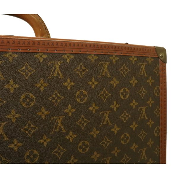 12160489 8 LOUIS VUITTON 60 Trunk Travel Suitcase Brown