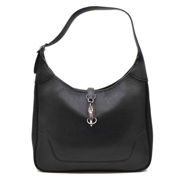 12192 1 Hermes Trim 35 Togo Handbag Black