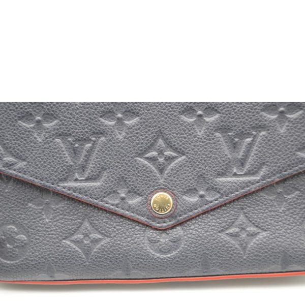 12217 5 Louis Vuitton Pochette Felicie Empreinte Marine Rouge