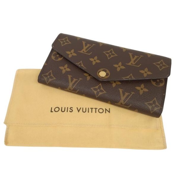 1229 1 1 Louis Vuitton Portefeuille Sarah Long Wallet Brown