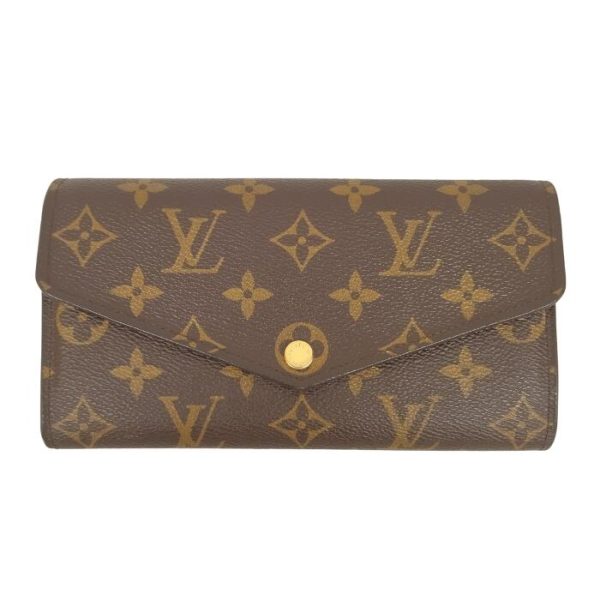 1229 1 2 Louis Vuitton Portefeuille Sarah Long Wallet Brown