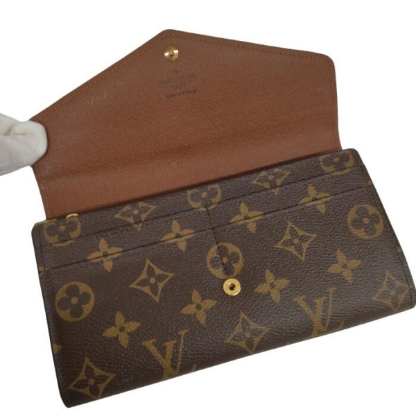 1229 1 5 Louis Vuitton Portefeuille Sarah Long Wallet Brown