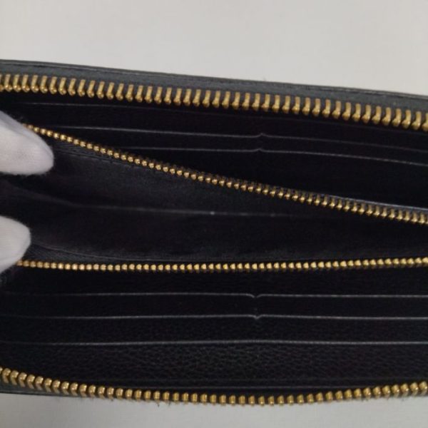 1229 2 6 Salvatore Ferragamo Gancini Calf Long Wallet Black