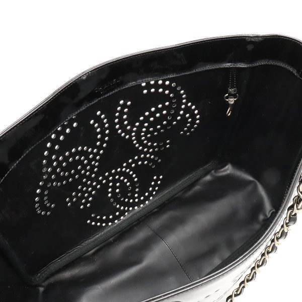 12300838 5 Chanel Coco Mark Triple Chain Pouch Shoulder Bag Black