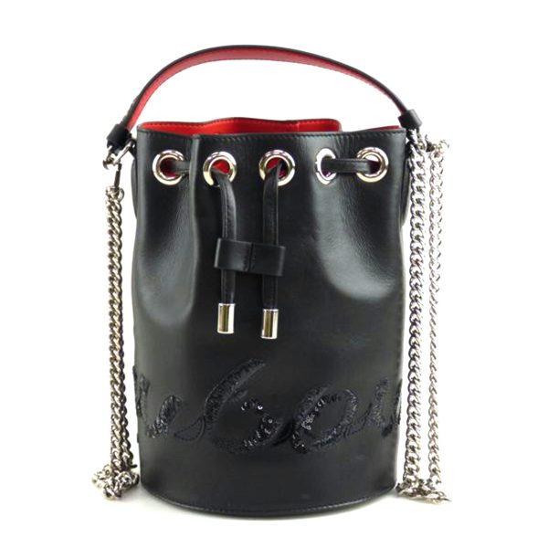 12312 1 Christian Louboutin Marie Jane Small Leather Bucket Bag