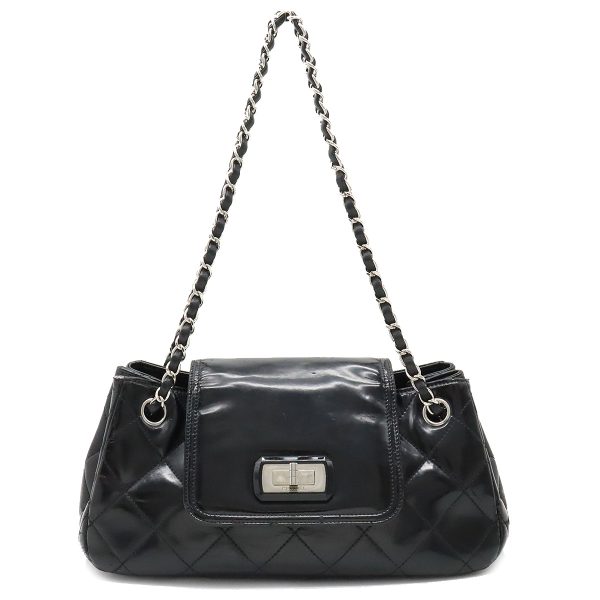 12320728 1 Chanel Matelasse W Chain Leather Shoulder Bag Black