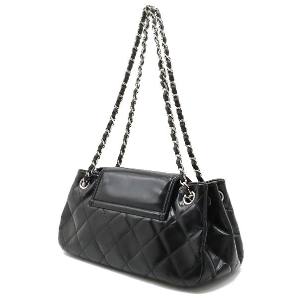 12320728 2 Chanel Matelasse W Chain Leather Shoulder Bag Black