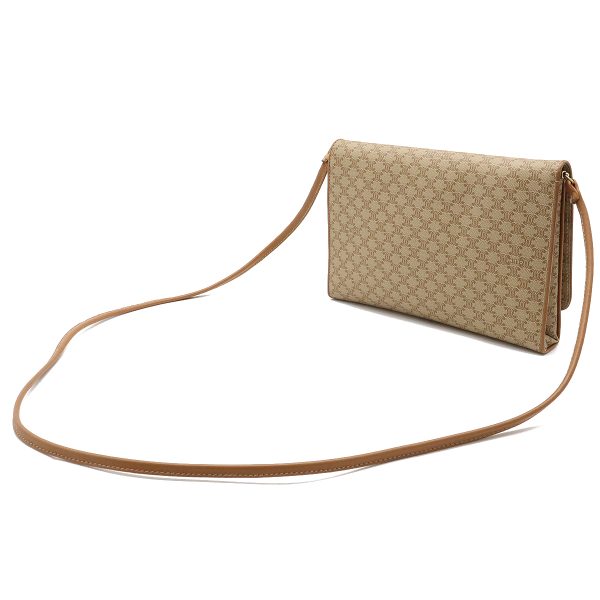 12361027 2 Celine Macadam Pattern Leather Shoulder Bag Beige