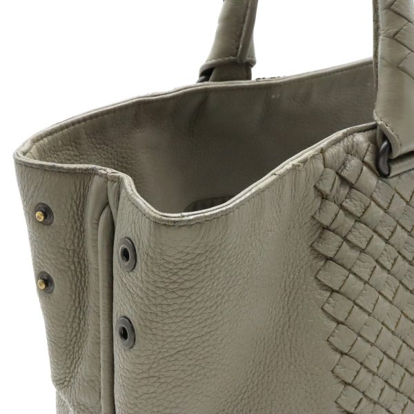 12370839 8 Bottega Veneta Intrecciato Leather Tote Bag Gray