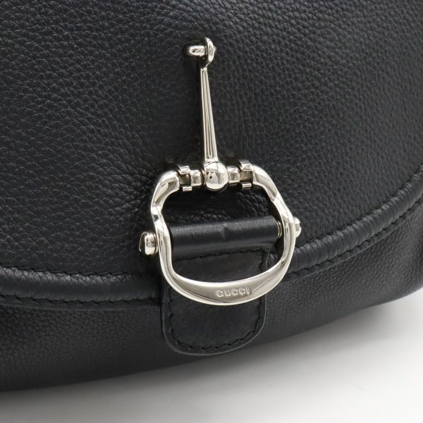 12380428 8 Gucci Horsebit Shoulder Bag Leather Black