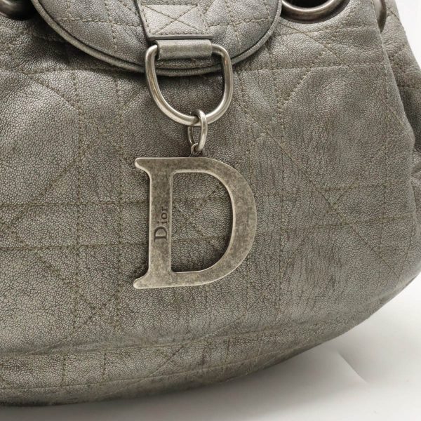 12380544 9 Christian Dior Cannage Leather Tote Bag Silver