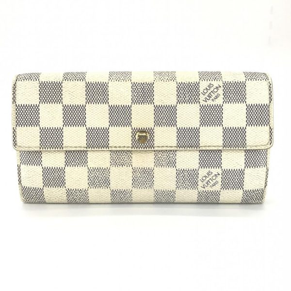 1240001027550 1 Louis Vuitton Portefeuille Sarah Damier Long Wallet White