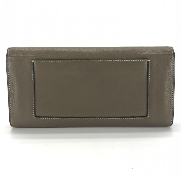 1240001030600 3 Celine Large Flap Multi Function Long Wallet Leather Brown Beige