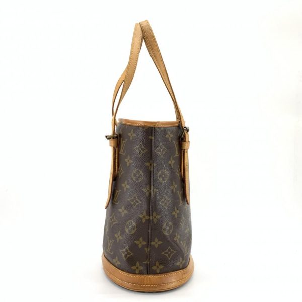 1240001030635 2 Louis Vuitton Petit Bucket Monogram Tote Bag Brown