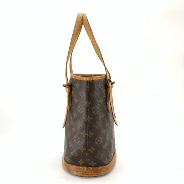 1240001030635 4 Louis Vuitton Petit Bucket Monogram Tote Bag Brown