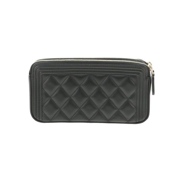 1240001032268 3 Chanel Chain Wallet Black