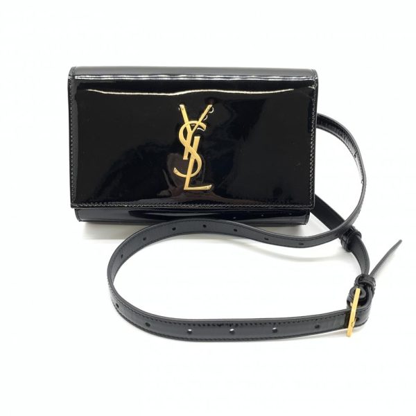 1240001033714 1 Saint Laurent Cassandra Belt Bag Waist Bag Pouch Enamel Black