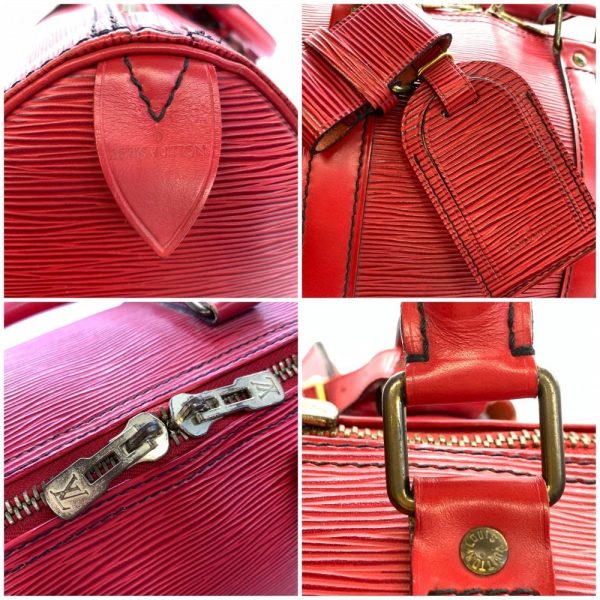 1240001033834 9 LOUIS VUITTON Keepall 45 Castilian Boston Travel Luggage Bag Red