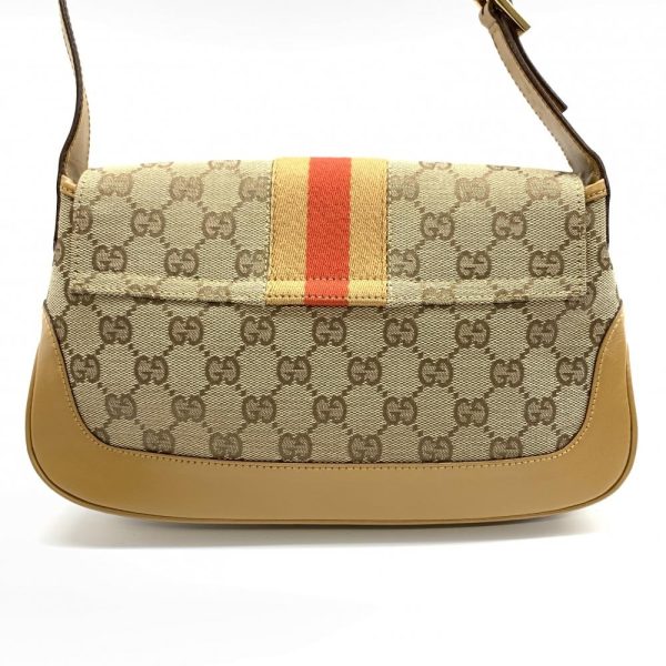 1240001034025 4 Gucci Jackie GG Canvas One Shoulder Bag Brown Beige Orange