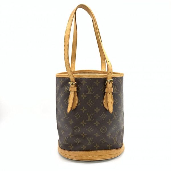 1240001034173 1 Louis Vuitton Bucket PM Monogram Tote Bag Brown