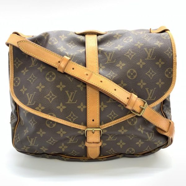 1240001034205 1 Louis Vuitton Saumur 35 Monogram Shoulder Bag Brown