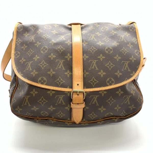 1240001034205 3 Louis Vuitton Saumur 35 Monogram Shoulder Bag Brown