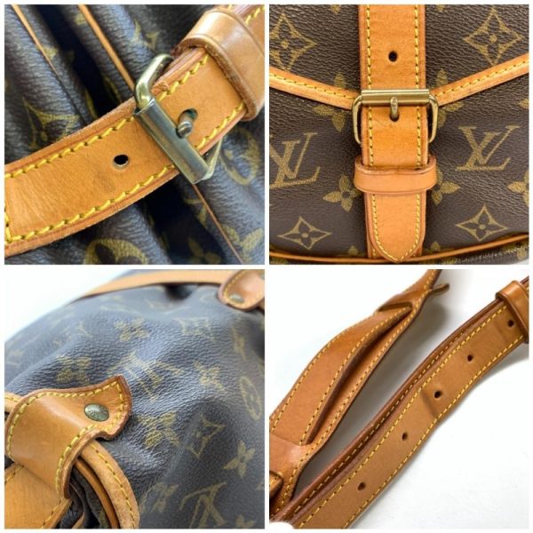 1240001034205 8 Louis Vuitton Saumur 35 Monogram Shoulder Bag Brown