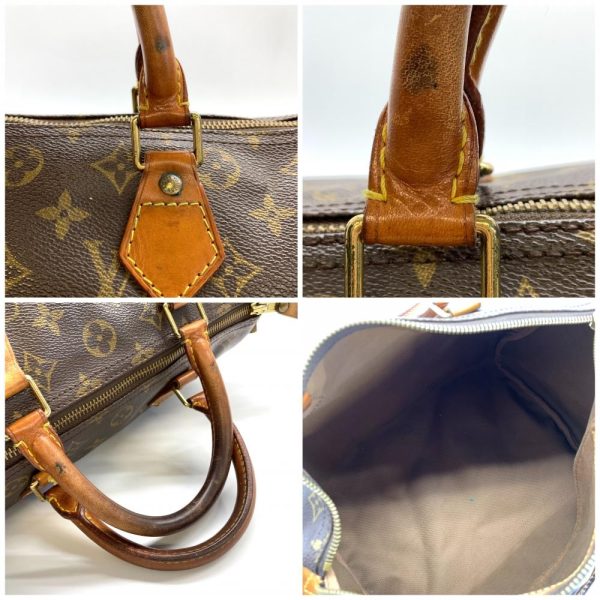 1240001034264 10 Louis Vuitton Speedy 30 Monogram Handbag Brown