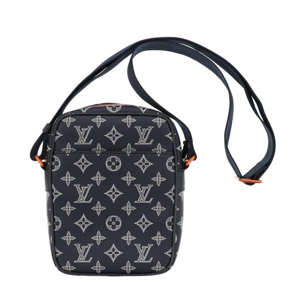 1240001034327 2 Louis Vuitton Danube PM Shoulder Bag Monogram Ink Navy