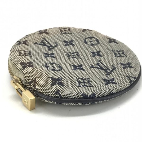 1240001034381 4 Louis Vuitton Portomone Long Blue Monogram Coin Case Brown