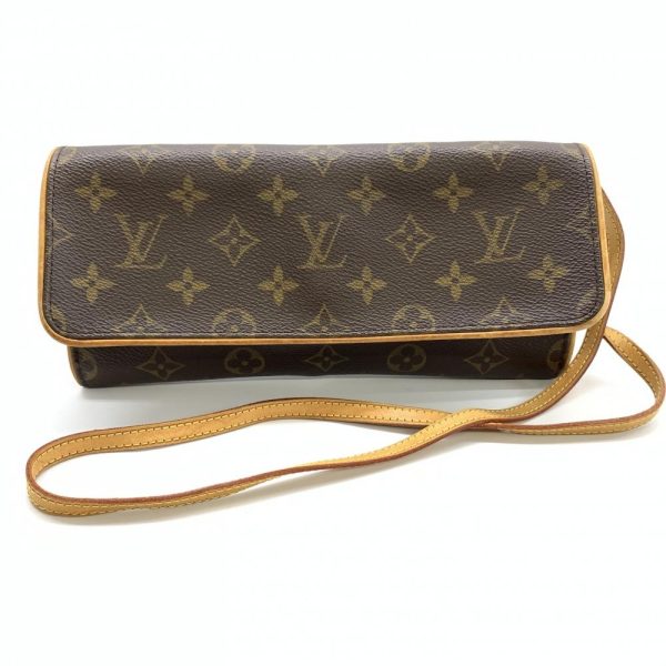 1240001034601 1 Louis Vuitton Pochette Twin GM Monogram Shoulder Bag Brown